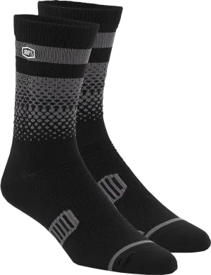 100% Advocate Socks - Black/Charcoal - Large/XL 24017-376-18