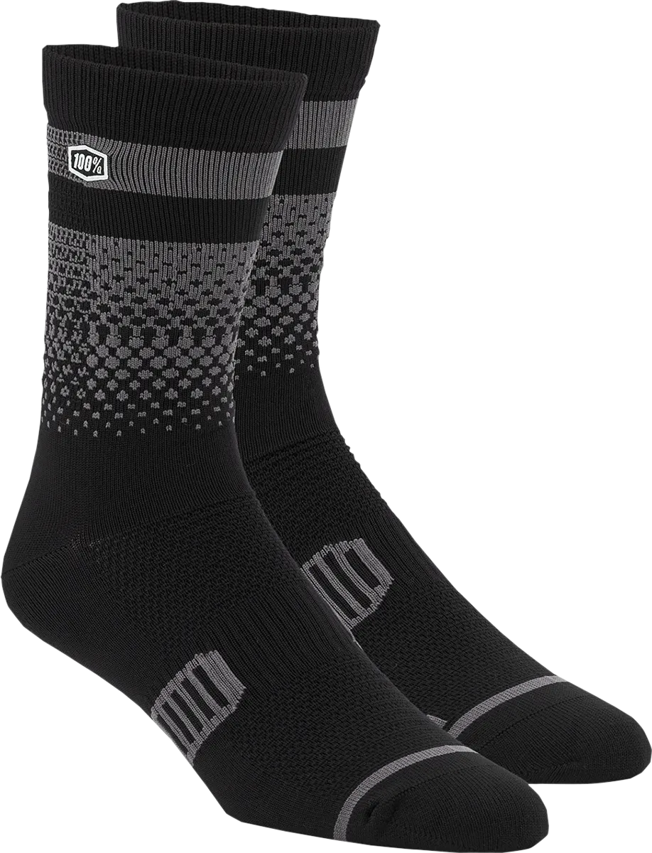 100% Advocate Socks - Black/Charcoal - Large/XL 24017-376-18