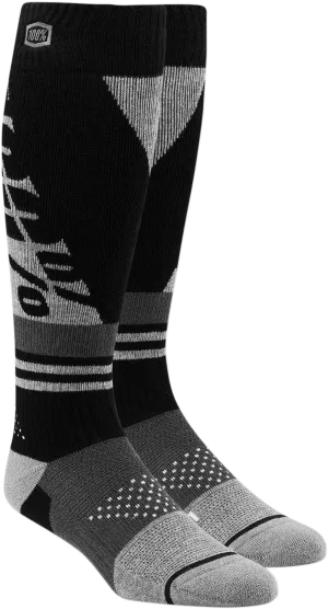 100% Youth Torque Socks - Black/Gray - Small/Medium 24107-057-17