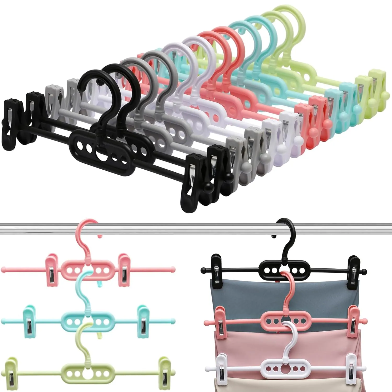 12 Pack Closet-Organizers-And-Storage,Pants-Hangers-Space-Saving,Closet-Organize