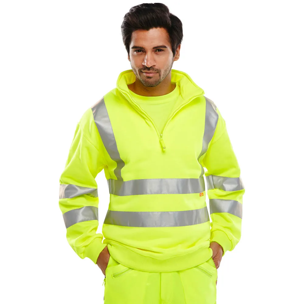 1/4 Hi-Vis Zipped Sweatshirt - BSZSSENSY
