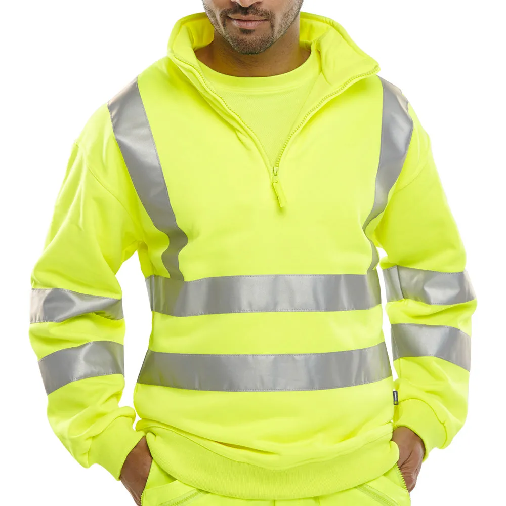 1/4 Hi-Vis Zipped Sweatshirt - BSZSSENSY