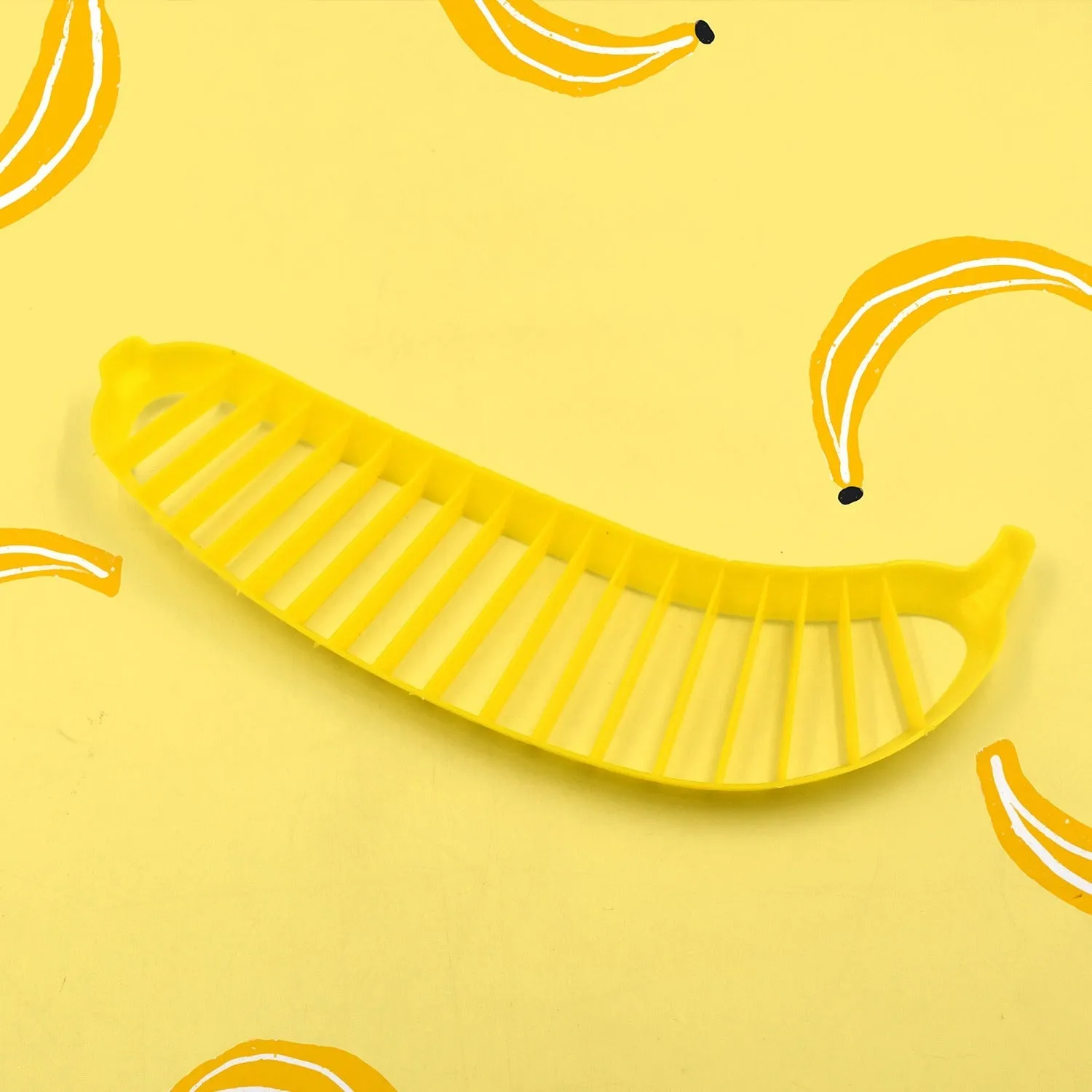 Banana Slicer- Perfect for Fruit Salads Handle Plastic Banana Fruit Slicer Cutter Chopper
