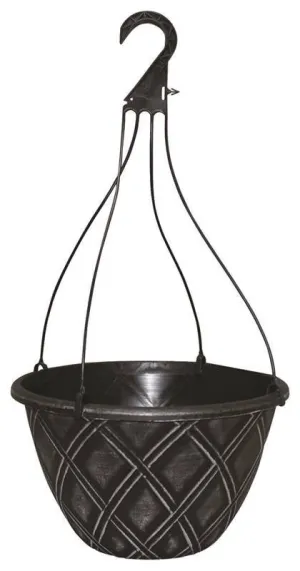 Basket Hanging 12in Silvr Brsh