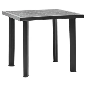 Bistro Table Garden Deck Outdoor Side Table with Umbrella Hole Plastic