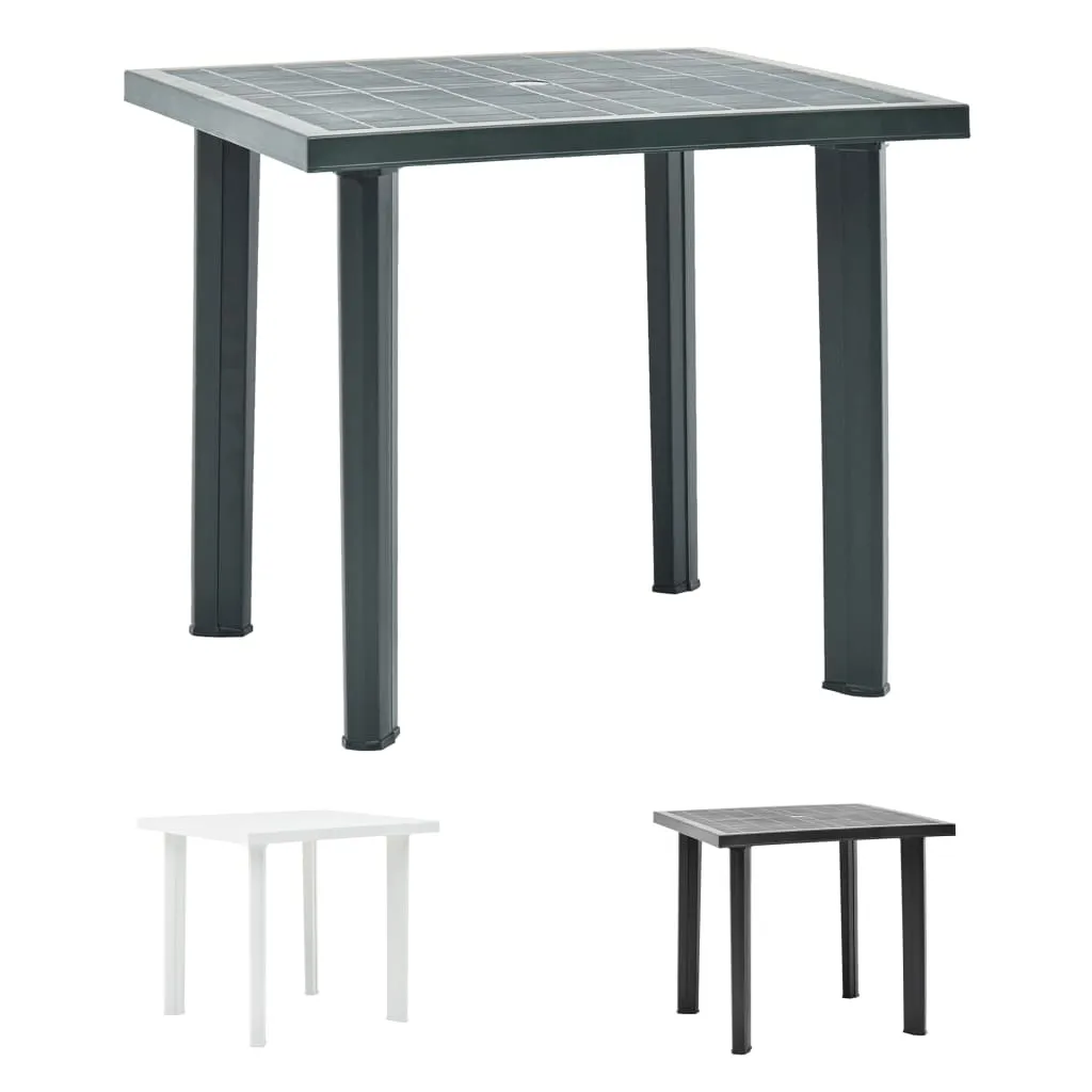Bistro Table Garden Deck Outdoor Side Table with Umbrella Hole Plastic