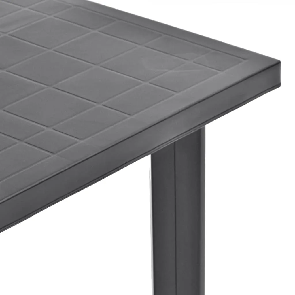 Bistro Table Garden Deck Outdoor Side Table with Umbrella Hole Plastic