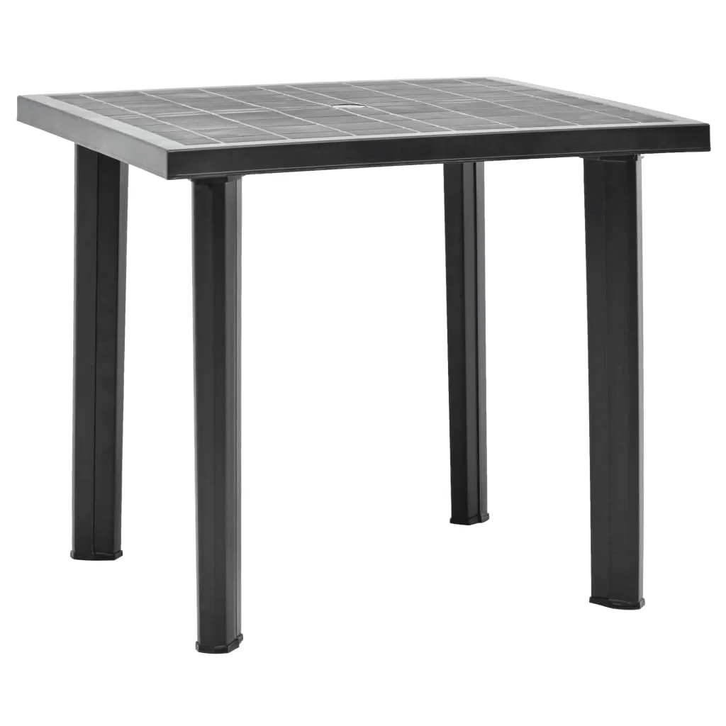 Bistro Table Garden Deck Outdoor Side Table with Umbrella Hole Plastic