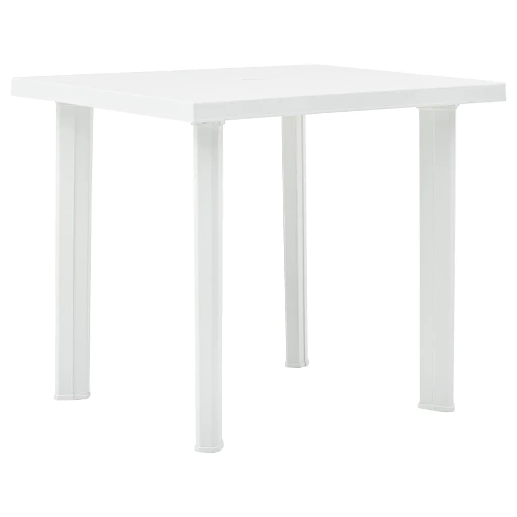 Bistro Table Garden Deck Outdoor Side Table with Umbrella Hole Plastic