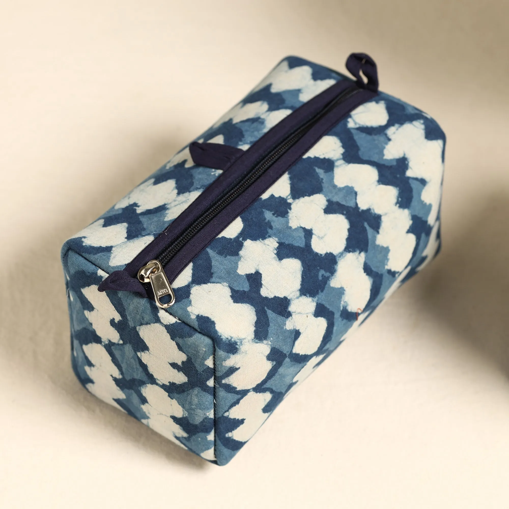 Blue - Handmade Cotton Toiletry Bags (Set of 3) 38