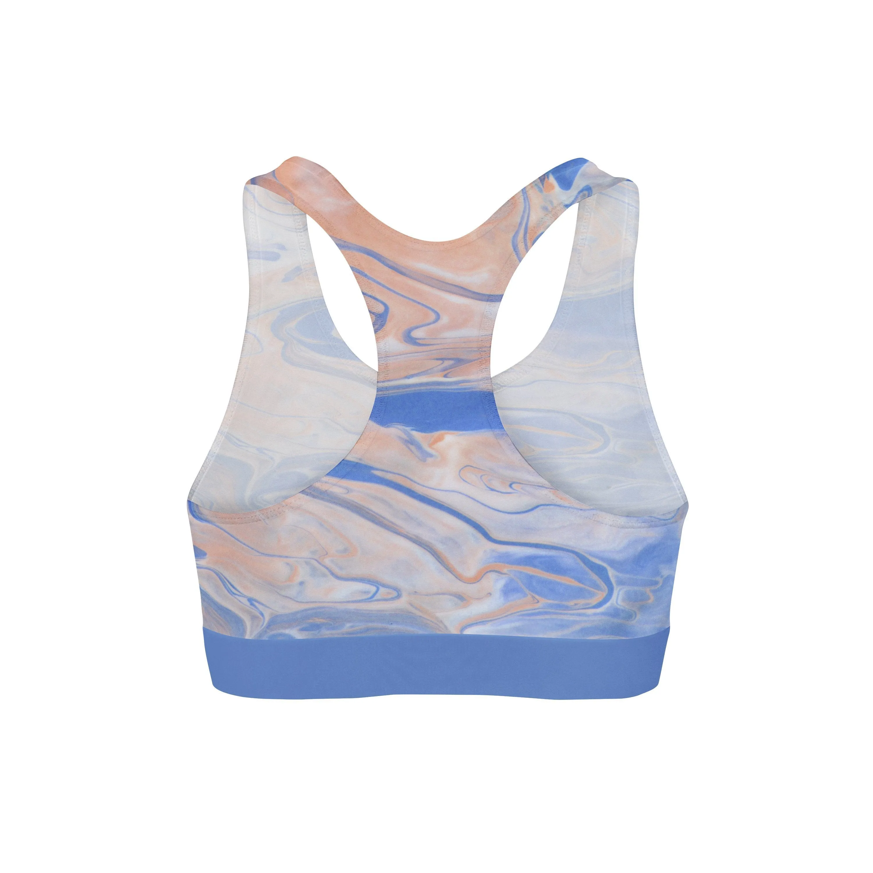 Blue Liquid Sports Bra