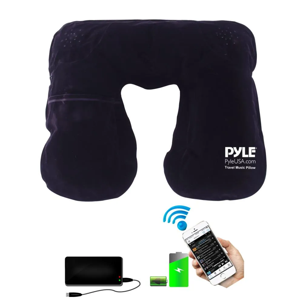 Bluetooth Travel Music Pillow With Built-In Speaker For Wireless Music Streaming