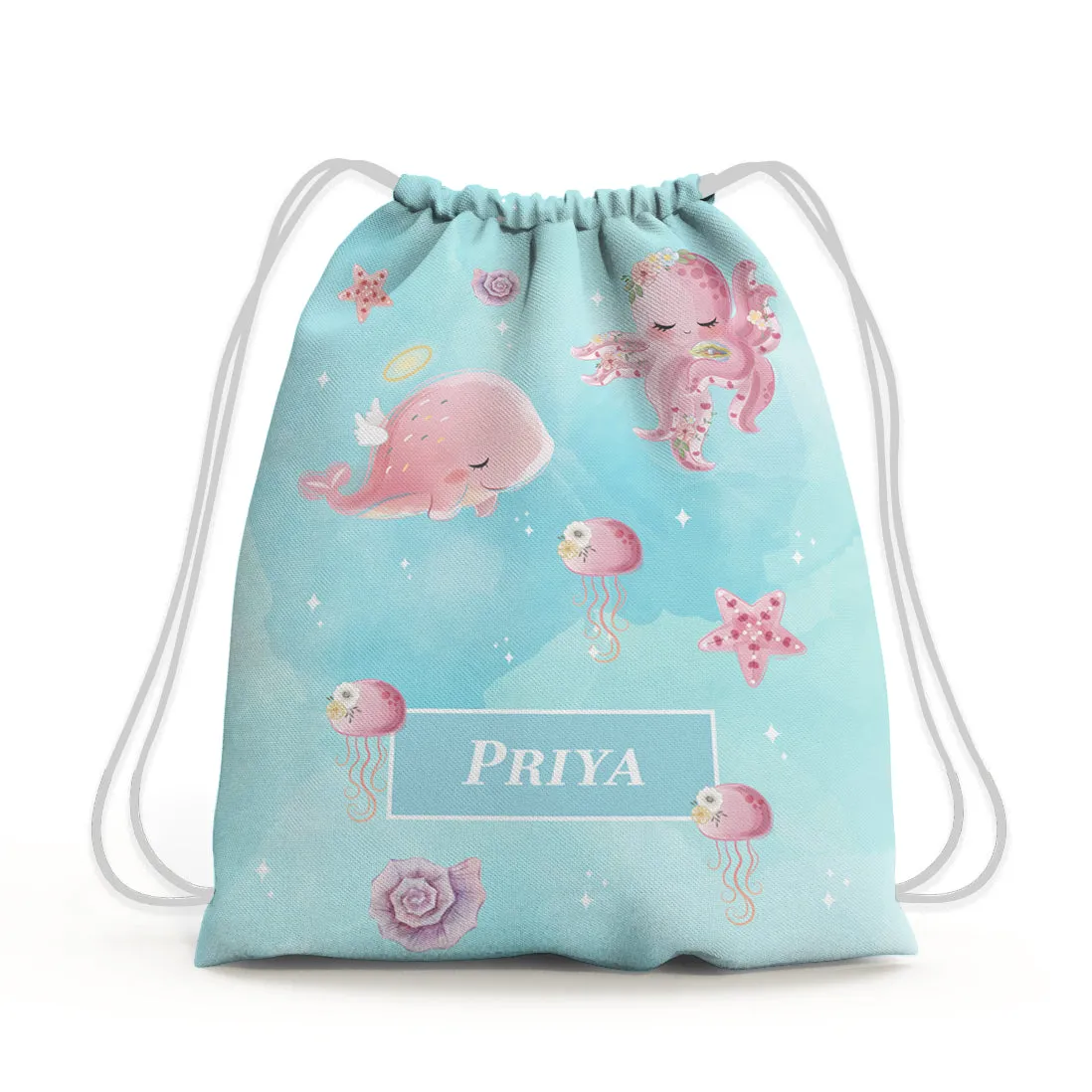 Blushing Underseas Drawstring Bag (kids)