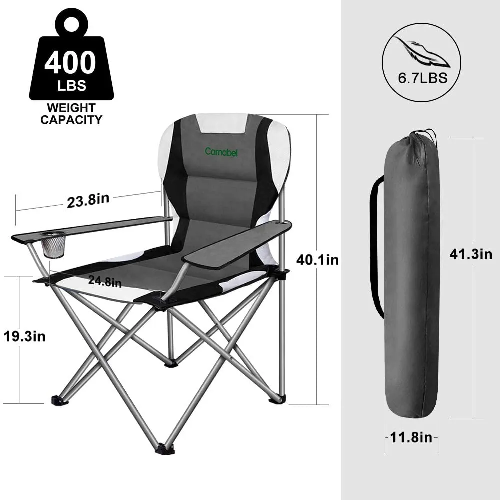 Camabel Folding Camping Chairs Outdoor Lawn Sports Chair Fold up Camp Chairs Model No. ET061