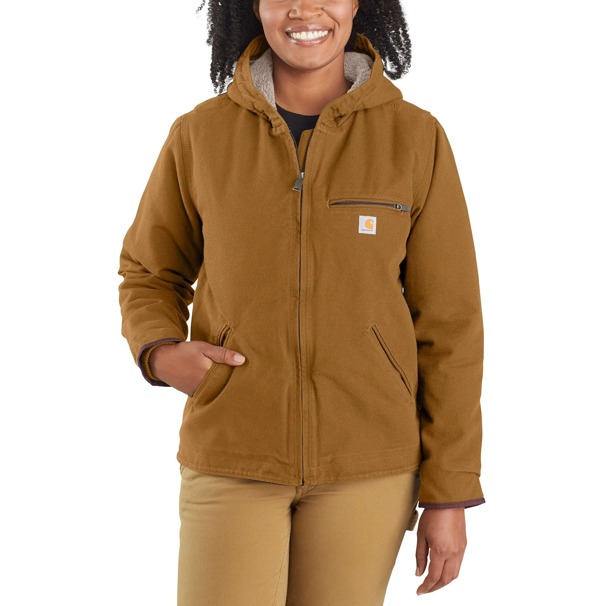 Carhartt Loose Fit Washed Duck Sherpa Lined Jacket