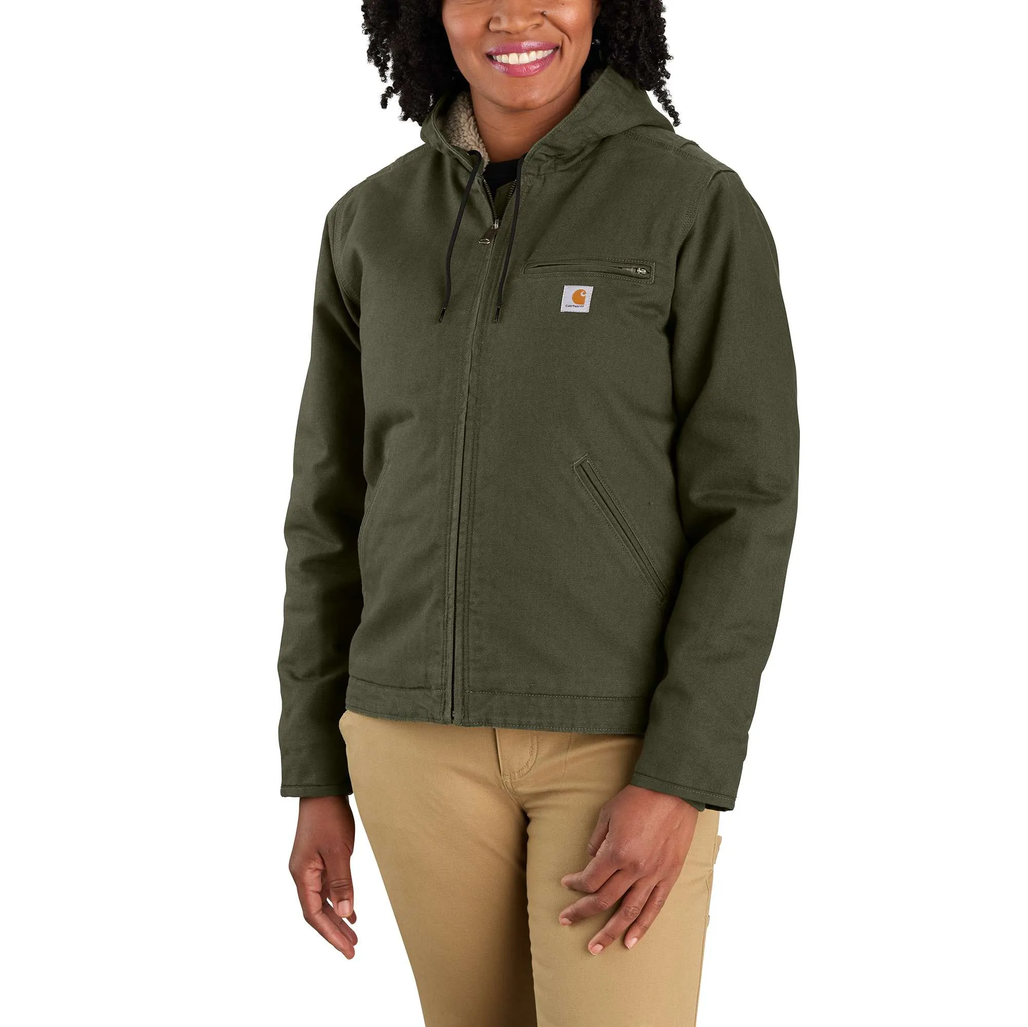 Carhartt Loose Fit Washed Duck Sherpa Lined Jacket