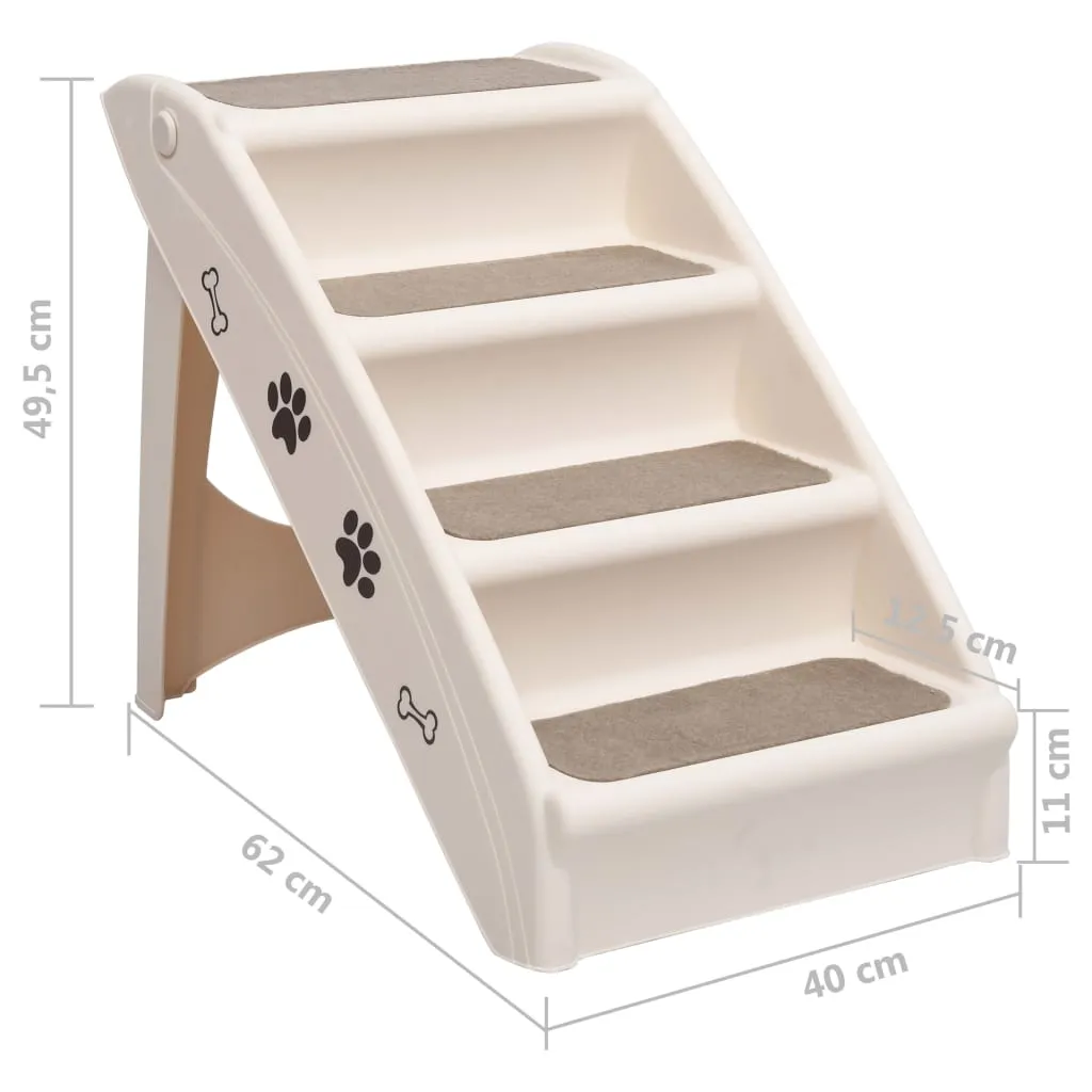 Cream · Foldable Pet Stairs