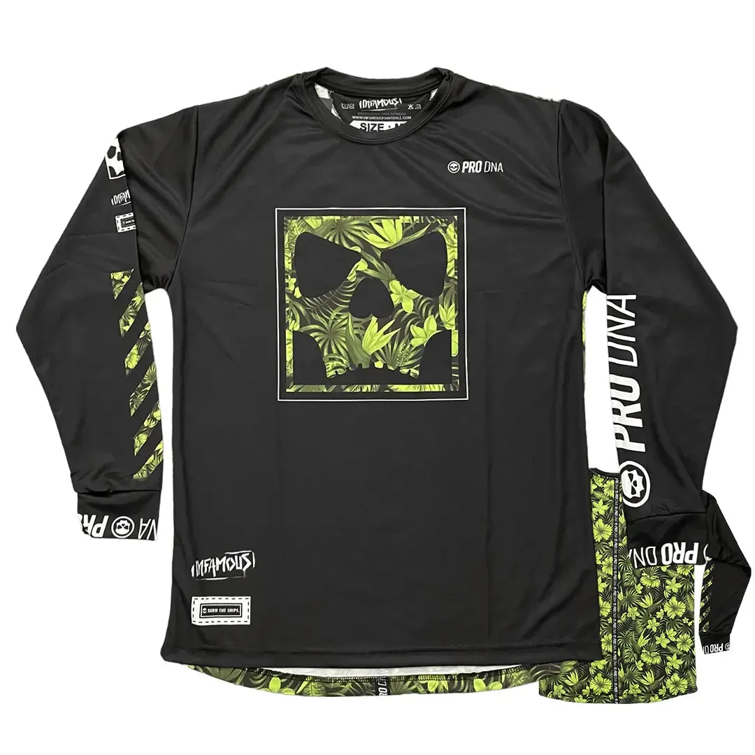 DryFit Long Sleeve - Tropical Skull (Volt)