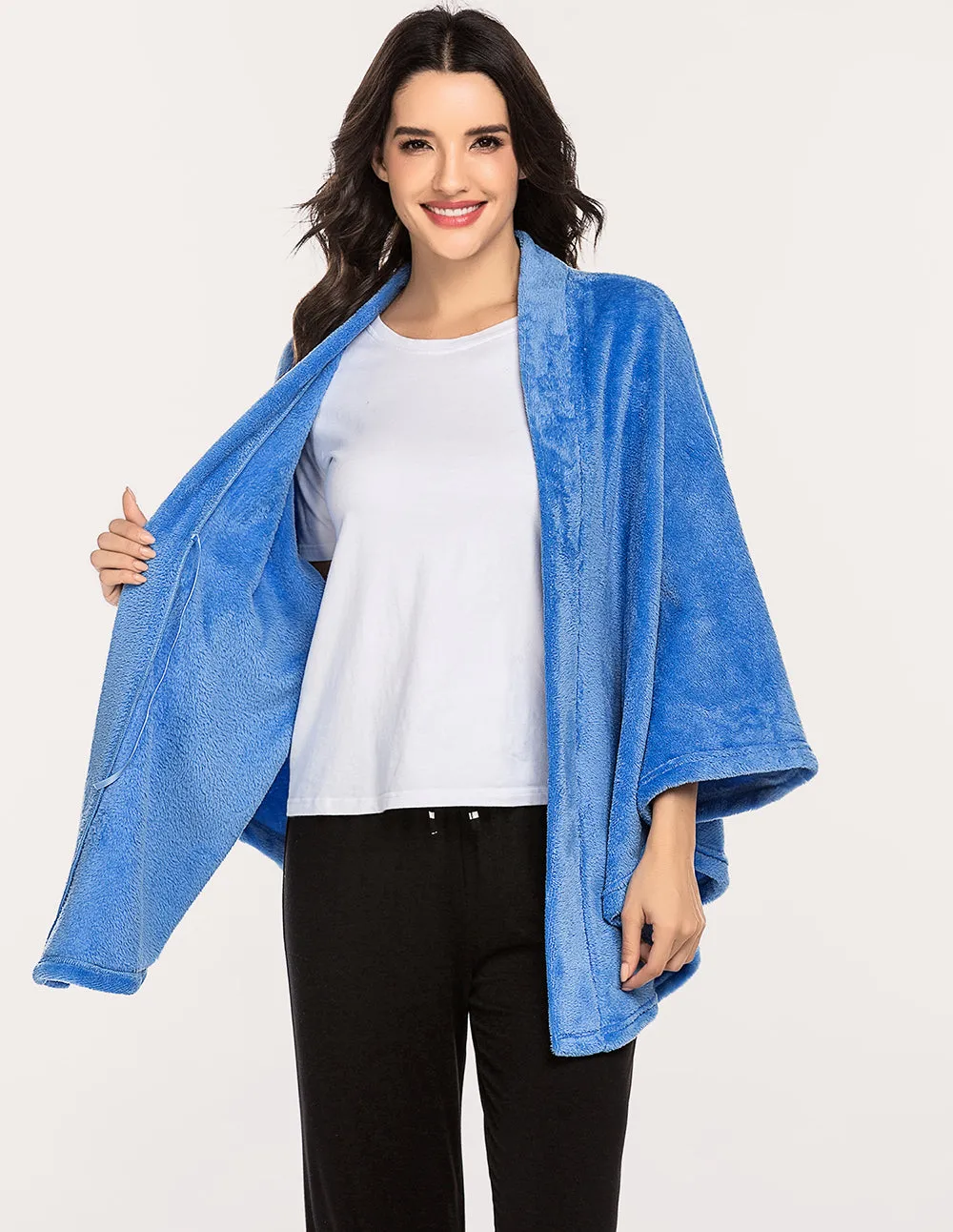 Ekouaer Flannel Shawl Ponchos (US Only)