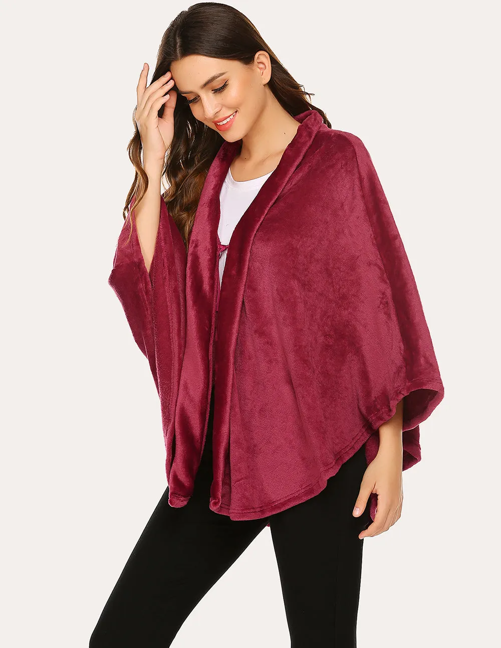 Ekouaer Flannel Shawl Ponchos (US Only)