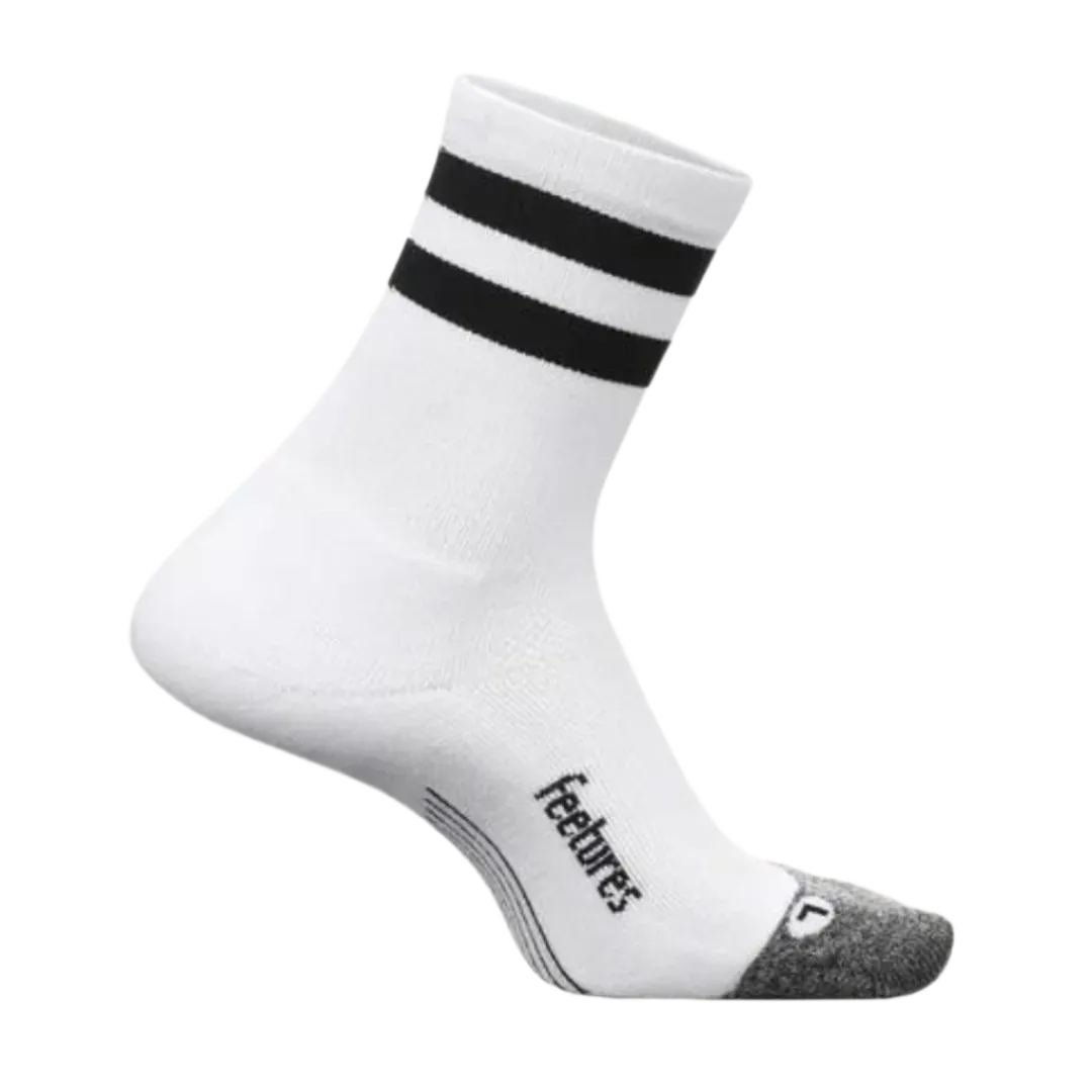 Feetures - Elite Light Cushion Mini-Crew - White High Top Stripe
