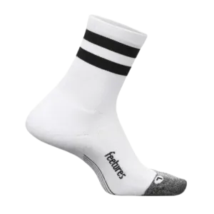 Feetures - Elite Light Cushion Mini-Crew - White High Top Stripe