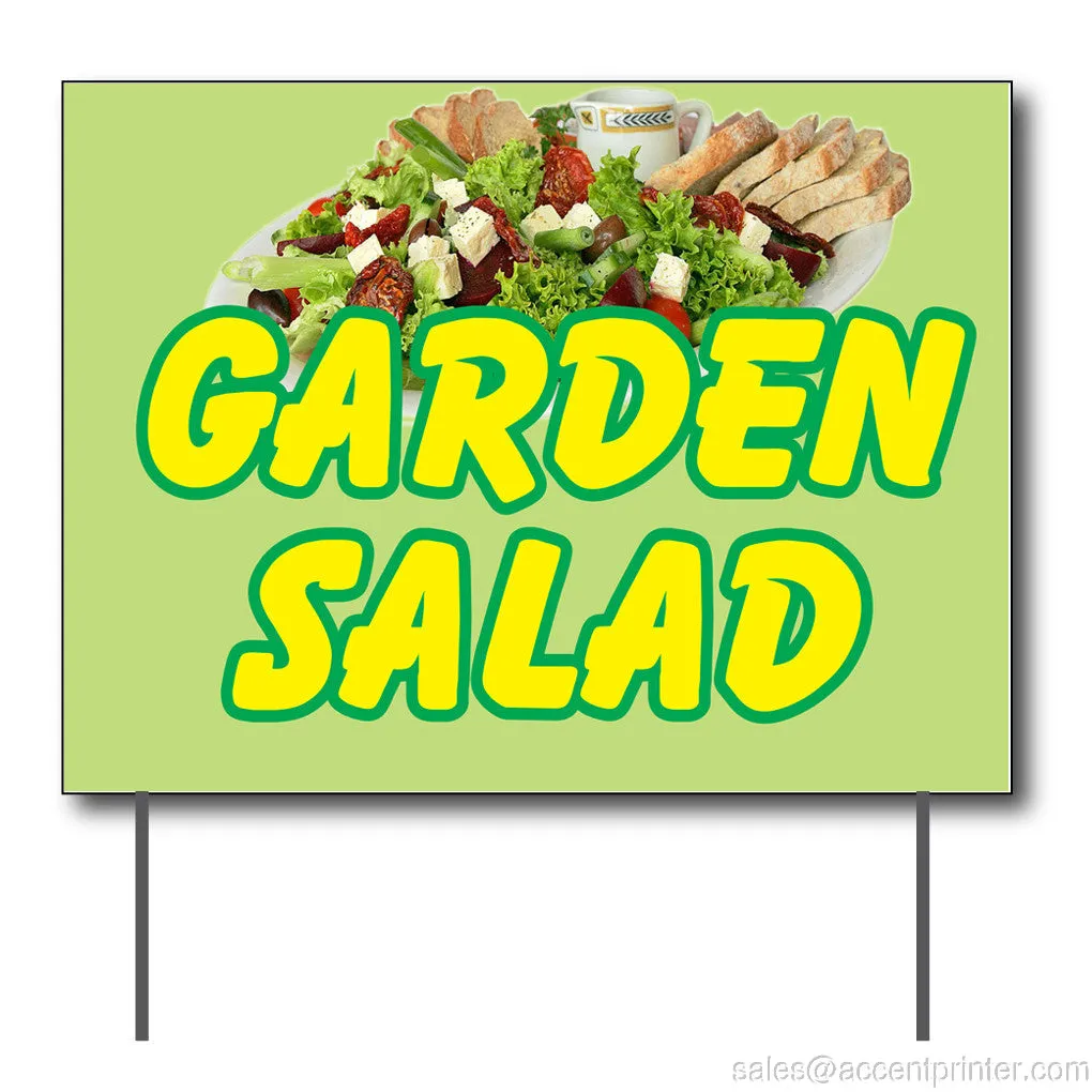 Garden Salad Curbside Sign, 24"w x 18"h, Full Color Double Sided