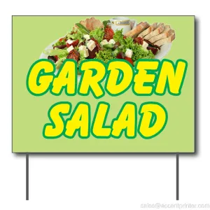 Garden Salad Curbside Sign, 24"w x 18"h, Full Color Double Sided