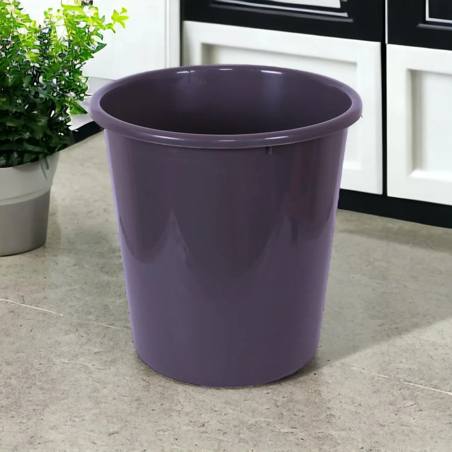 Heart Home Dustbin | Open Dustbin | Plastic Garbage Dustbin | Dustbin For Kitchen | Dustbin For Bathroom | Office Dustbin | Plain Sada Dustbin | 10 LTR | Pack of 2 | Gray