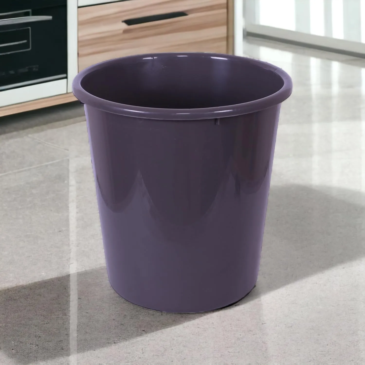 Heart Home Dustbin | Open Dustbin | Plastic Garbage Dustbin | Dustbin For Kitchen | Dustbin For Bathroom | Office Dustbin | Plain Sada Dustbin | 10 LTR | Pack of 2 | Gray