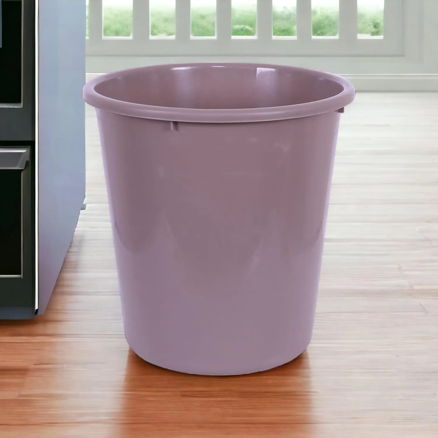 Heart Home Dustbin | Open Dustbin | Plastic Garbage Dustbin | Dustbin For Kitchen | Dustbin For Bathroom | Office Dustbin | Plain Sada Dustbin | 13 LTR | Pack of 3 | Brown