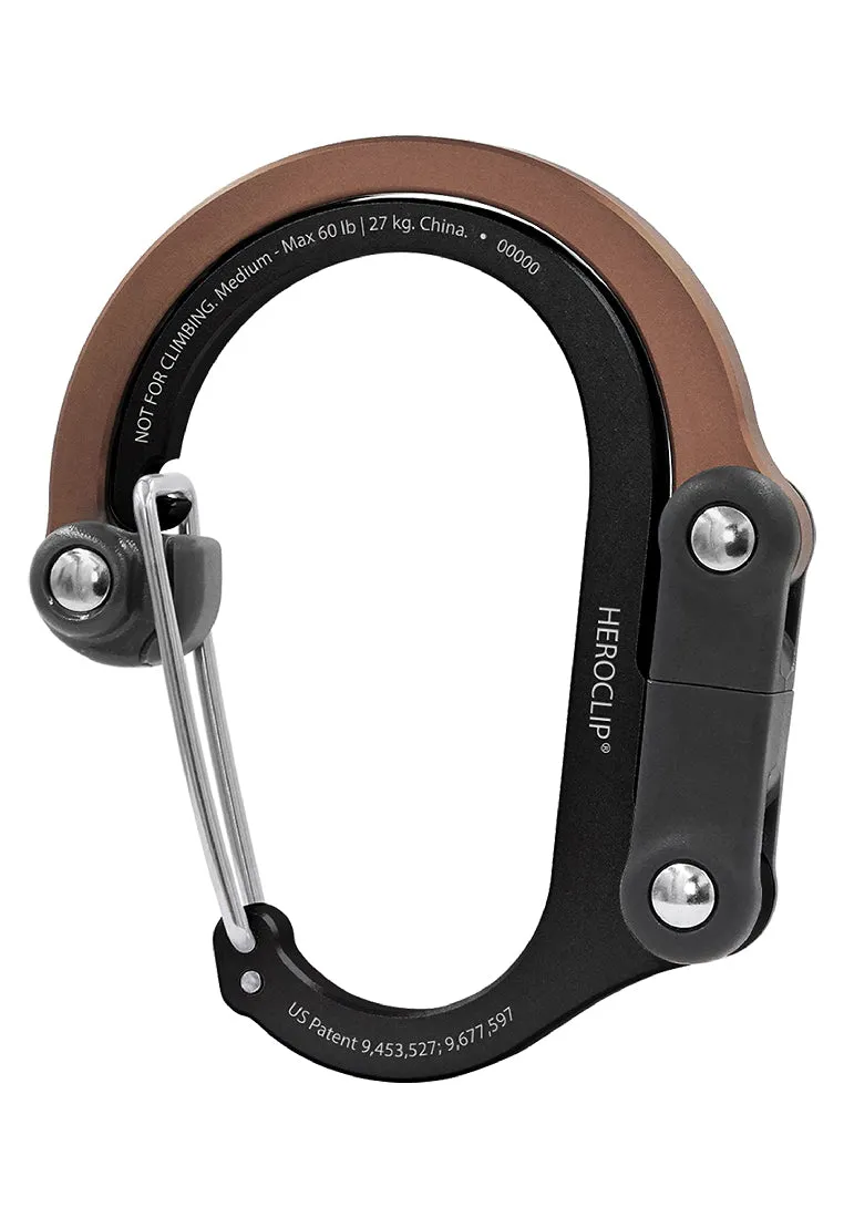 Heroclip Carabiner Medium Black Brown