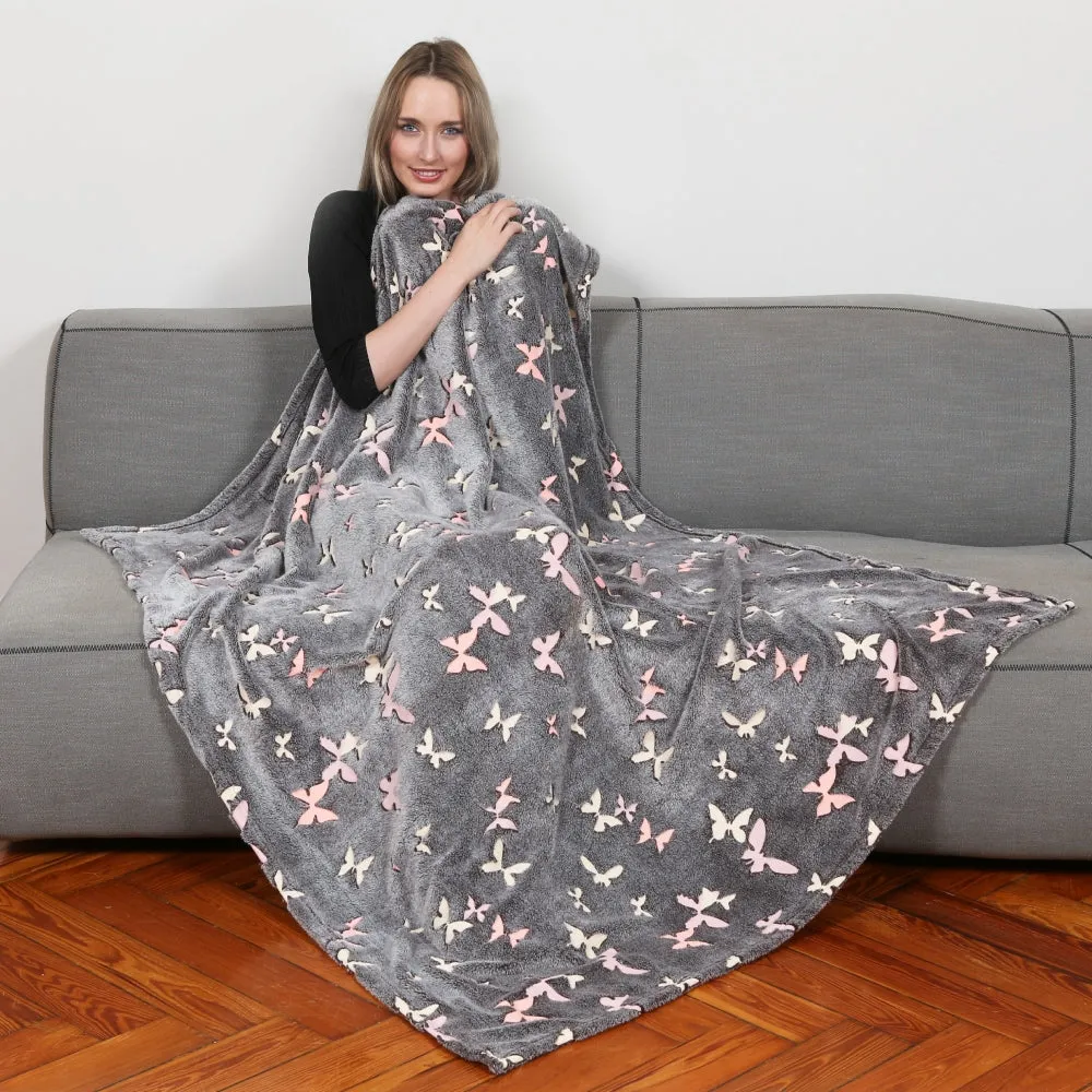KANGURU Rolled Plaid - Butterflies - Plaid Glow