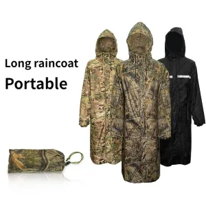 Long Sleeve Waterproof Raincoats Breathable Military Camouflage Motorcycle Poncho