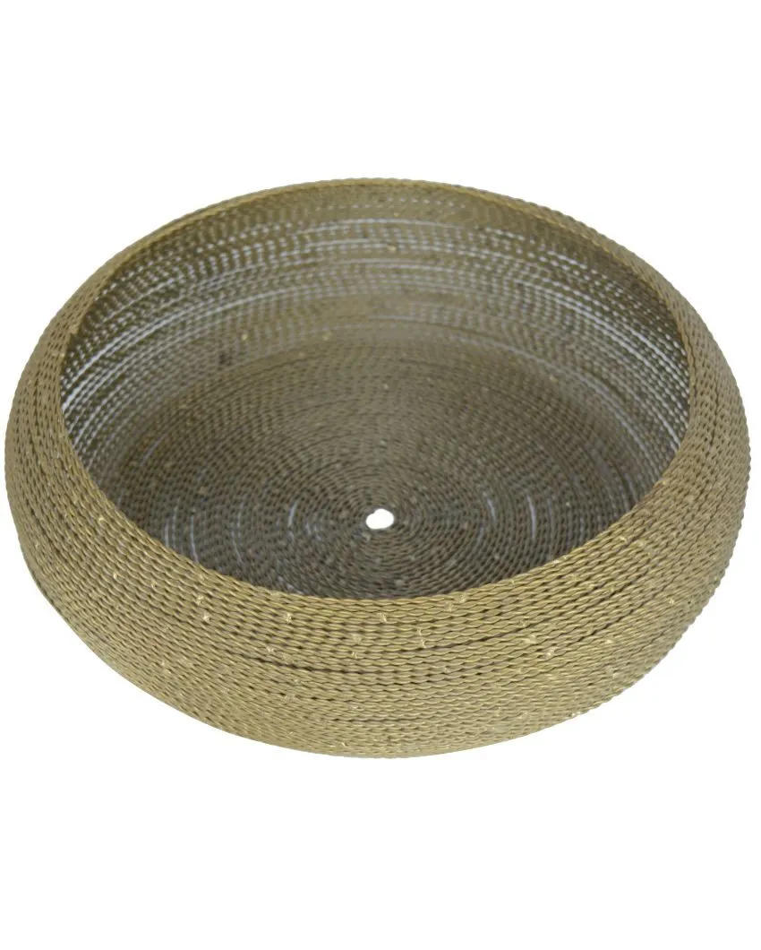 Metallic Round Gold Fruit Basket