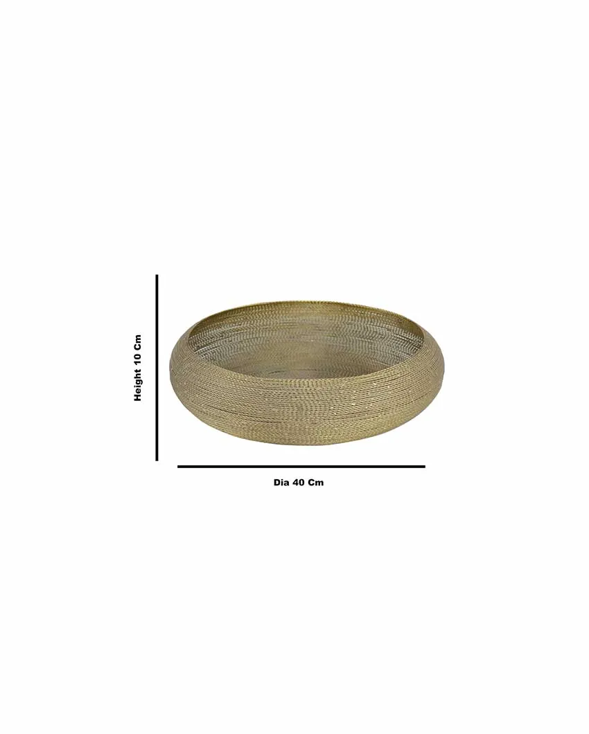 Metallic Round Gold Fruit Basket