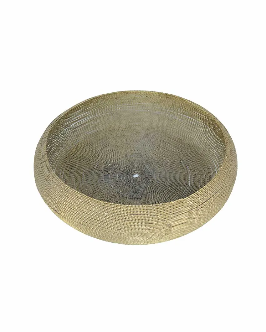 Metallic Round Gold Fruit Basket
