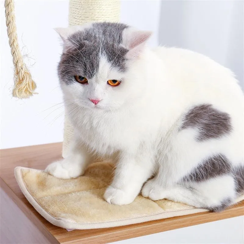 Modern Cat Tree Tower for Indoor Cats with Hammock