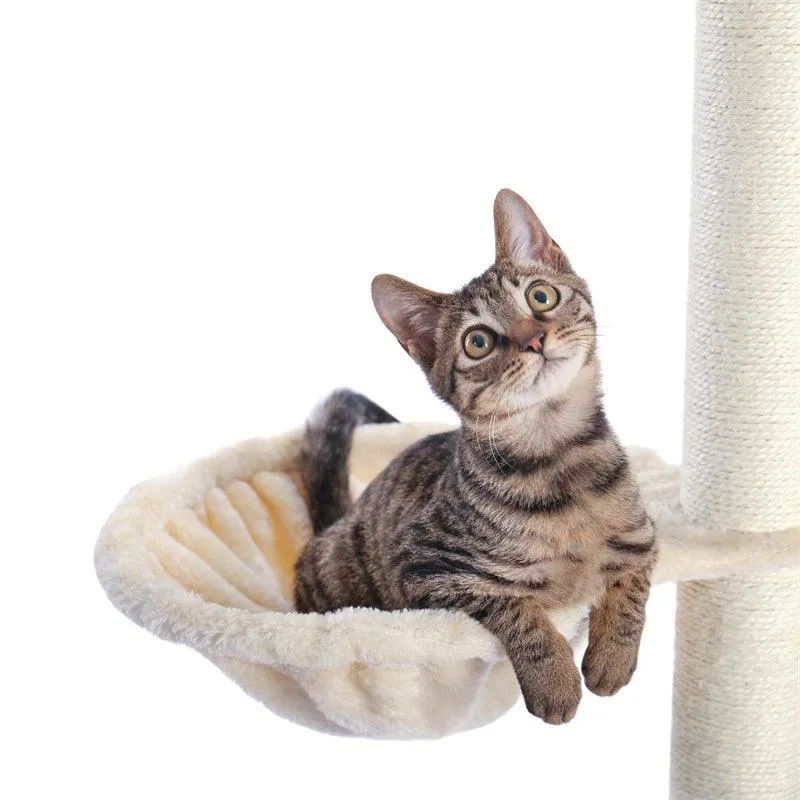 Modern Cat Tree Tower for Indoor Cats with Hammock