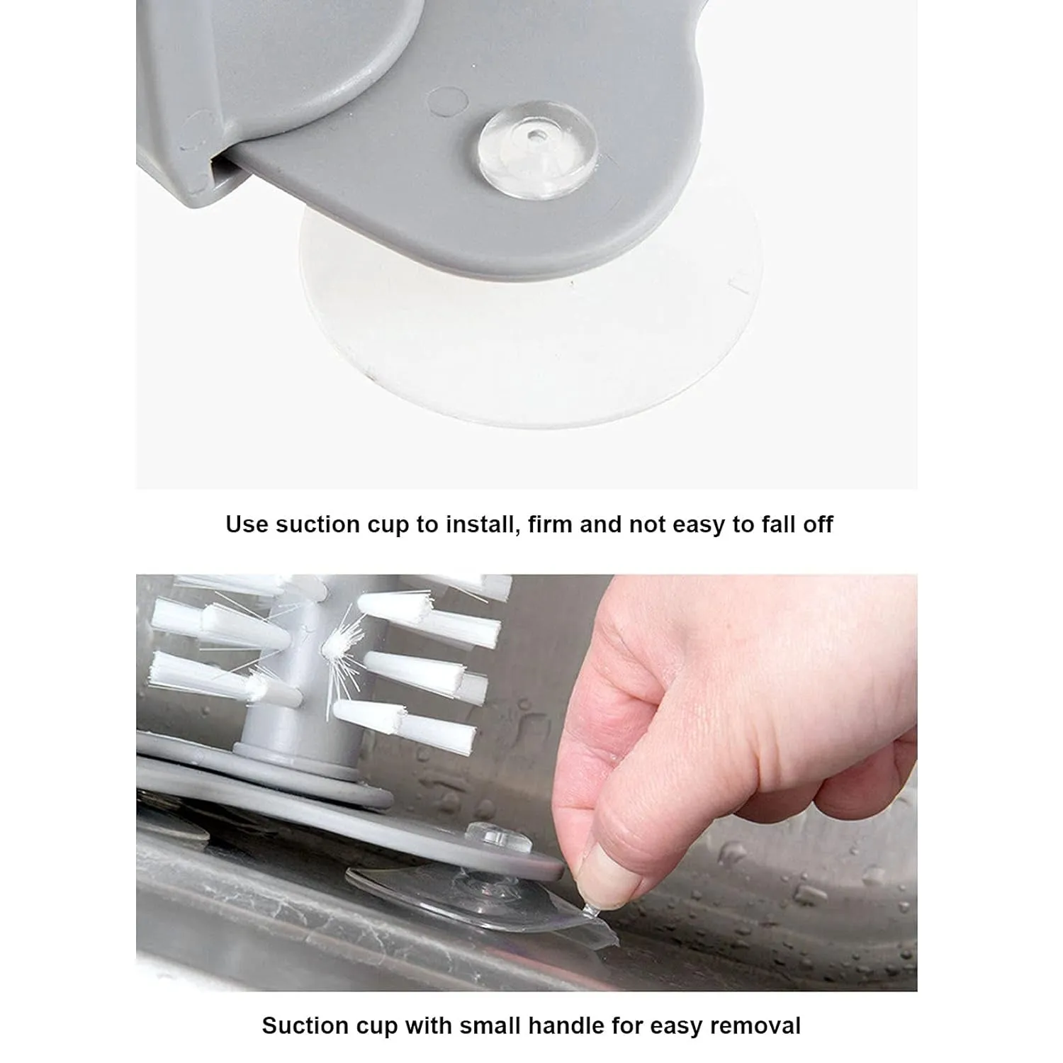 Mug / Cup / Glass Washer Brush with Suction Base, Self Stand Glass Washer Brush Double Sided Bristle Brush for Home Hotel Restaurant Caf