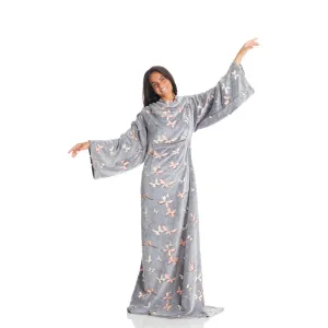 [OPEN BOX] KANGURU Blanket With Sleeves and a Pocket - Butterflies - Deluxe Glow