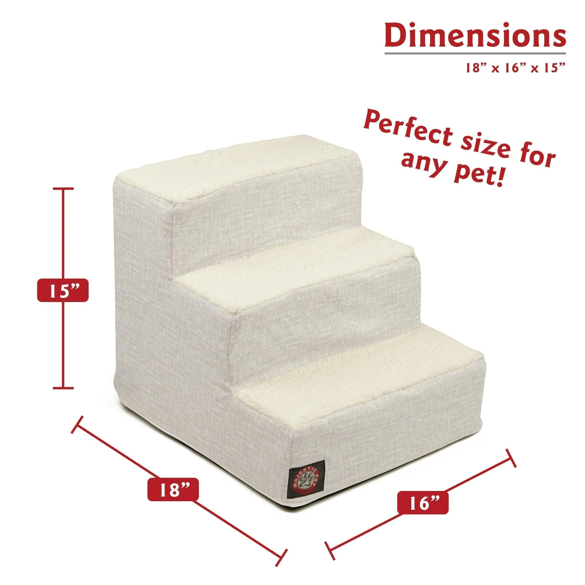Palette Heathered 3 Steps Pet Stairs (Heavy Duty)