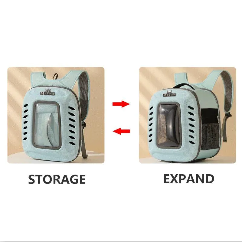 Pet Cat Carrier Backpack Breathable Cat Travel Outdoor Shoulder Bag For Small Dogs Cats Portable Packaging Foldable Pet Supplies