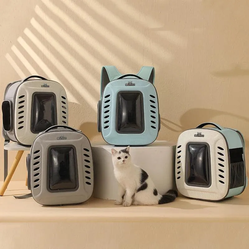 Pet Cat Carrier Backpack Breathable Cat Travel Outdoor Shoulder Bag For Small Dogs Cats Portable Packaging Foldable Pet Supplies