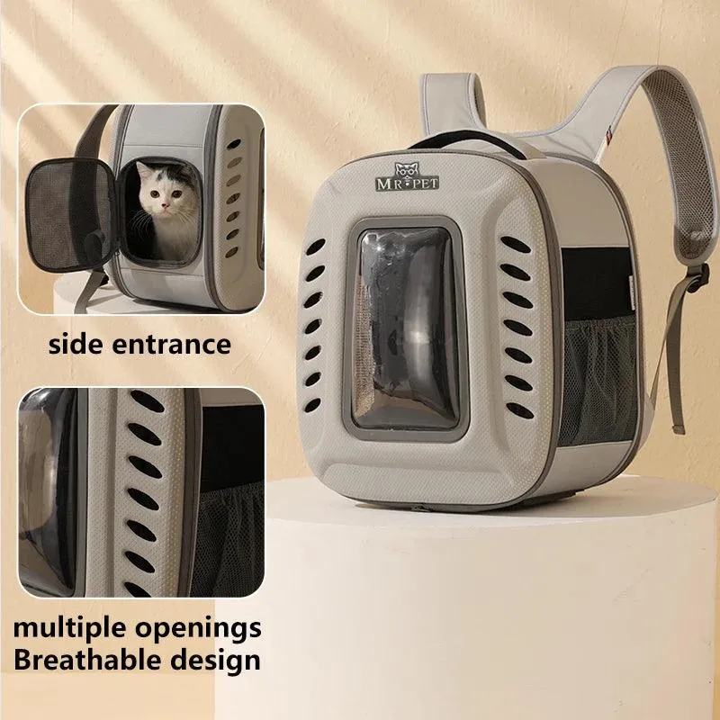 Pet Cat Carrier Backpack Breathable Cat Travel Outdoor Shoulder Bag For Small Dogs Cats Portable Packaging Foldable Pet Supplies