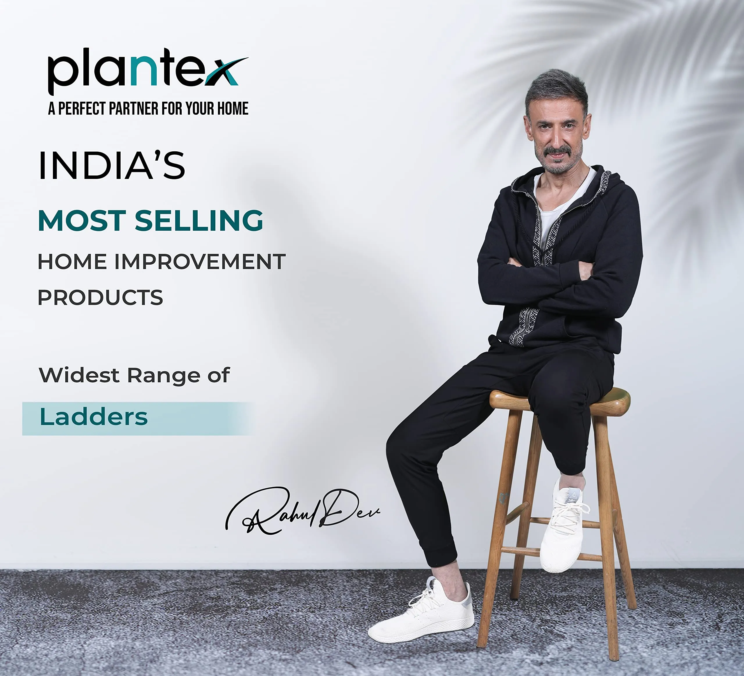 Plantex Premium 3 Steps Steel Ladder | Wide Anti-Skid Step Ladder | Easy to Fold | 5 Year Manufacturer Warranty(3-Step,Blue & Black)