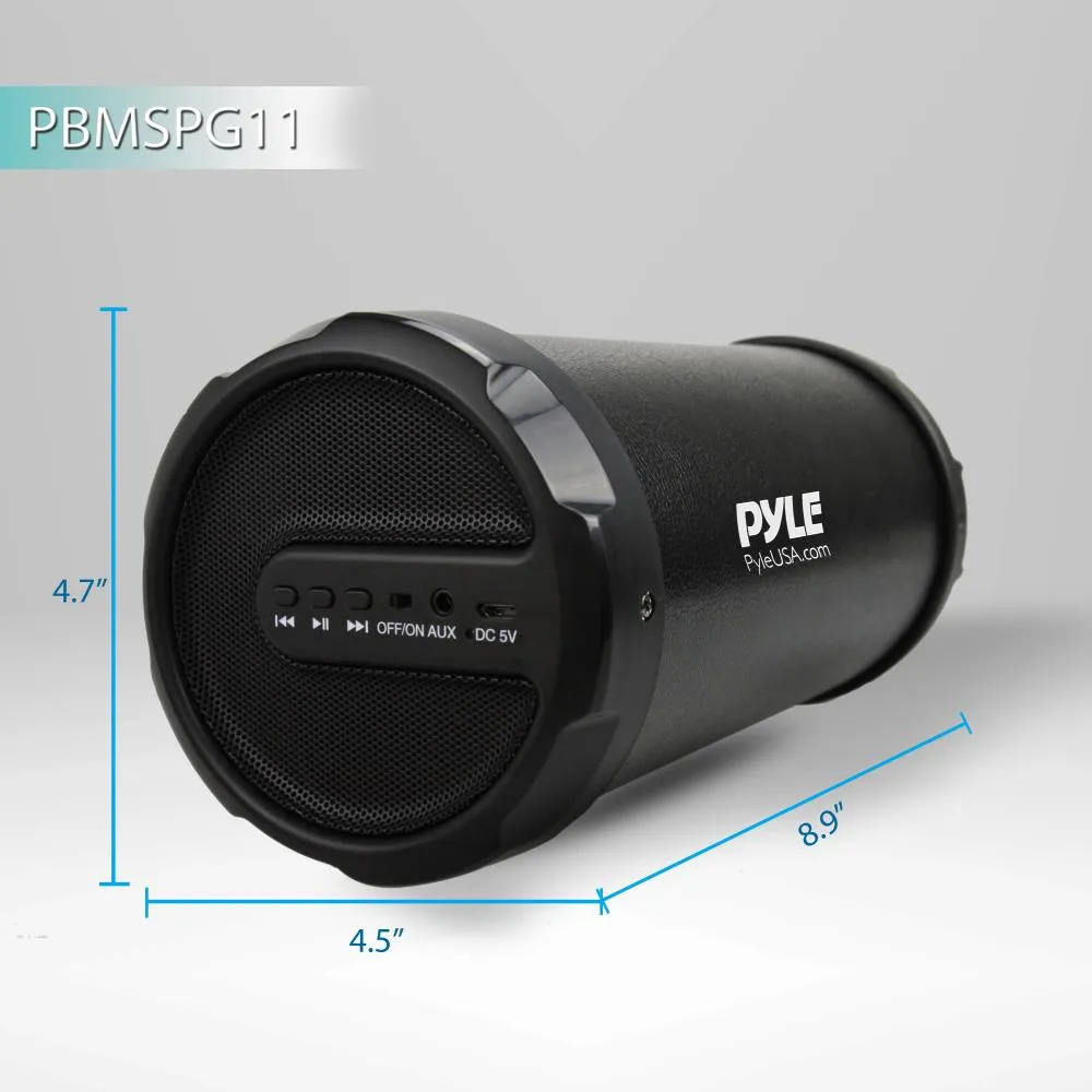 Portable Bluetooth Wireless Boombox Stereo System, Built-In Rechargeable Battery, Aux (3.5Mm) Input