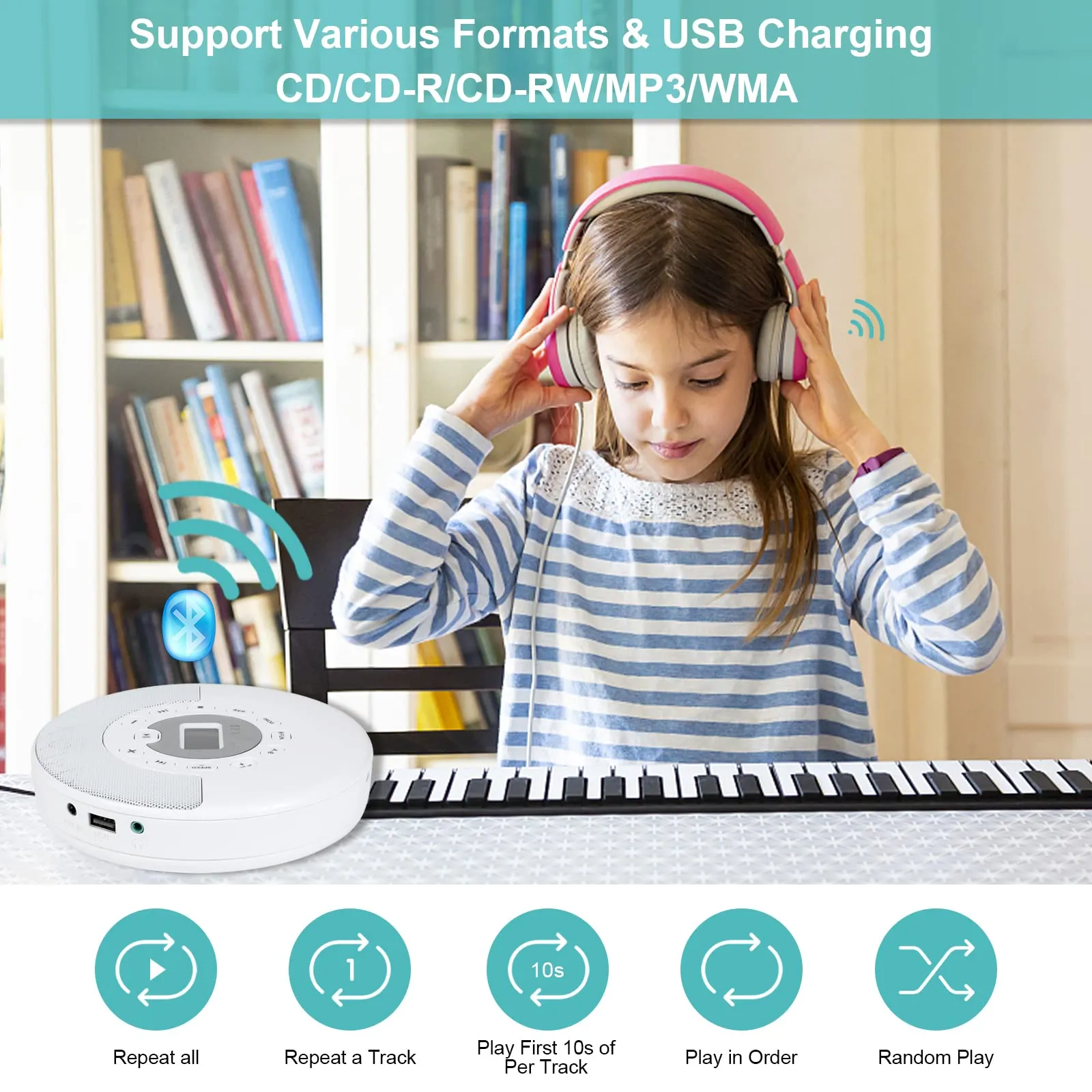 Portable CD Player Personal Audio Player