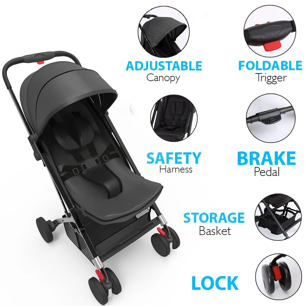 Portable Folding Baby Stroller - Compact & Portable Stroller