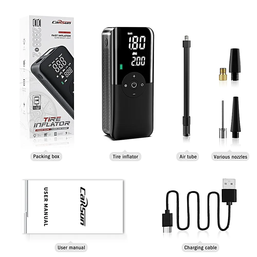 Portable Inflator Pump for Cars, Bicycles, and Balls